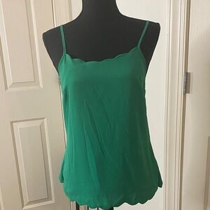 Green Scalloped Camisole Top
